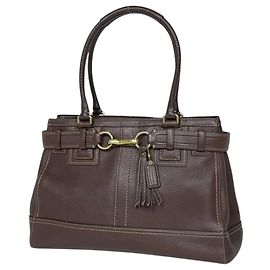 Coach Brown Leather Tote Bag Brown