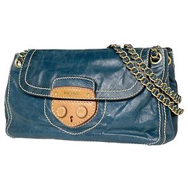 Borsa a tracolla Prada in pelle blu Blu