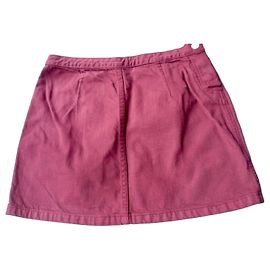 Apc Mini falda A.P.C. de algodón rojo Bordeaux Burdeos