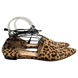 Sapatilhas Gianvito Rossi leopard T.37,5 Bege
