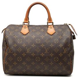 Bolsa Boston Louis Vuitton Monogram Speedy 30 Castanha Marrom
