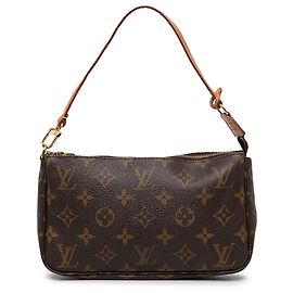 Borsa a tracolla Louis Vuitton Monogram Pochette Accessoires Marrone Marrone