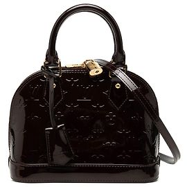 Borsa Satchel Alma BB Louis Vuitton Monogram Vernis Viola Porpora