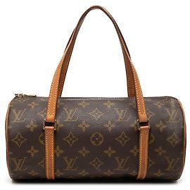 Borsa a mano Louis Vuitton Monogram Papillon 28 Marrone Marrone