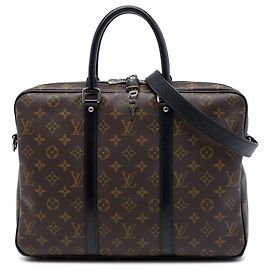 Brown Louis Vuitton Monogram Macassar Porte Documents Jour Business Bag Brown