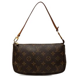Brown Louis Vuitton Monogram Pochette Accessoires Shoulder Bag Brown