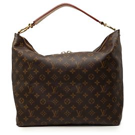Brown Louis Vuitton Monogram Sully MM Hobo Bag Brown