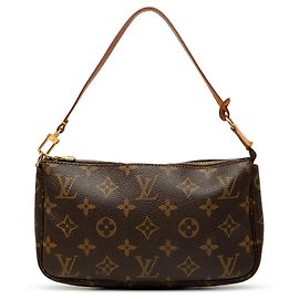 Borsa a tracolla Louis Vuitton Monogram Pochette Accessoires Marrone Marrone