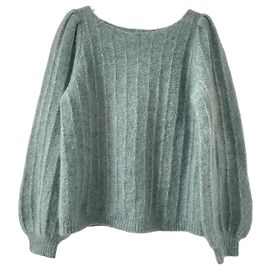 Sézane Aretha Mohair Strickpullover - Hellblau Hellblau