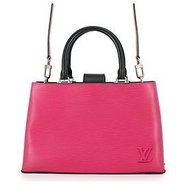 Louis Vuitton Epi Cléber PM Handbag Black Pink