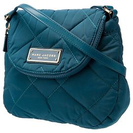 Marc Jacobs Quilted Nylon Mini Messenger Bag - Teal Blue Blue