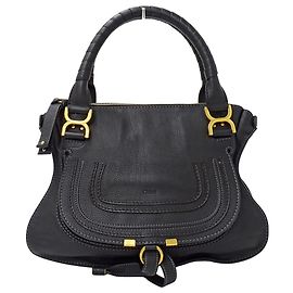 Borsa a mano Chloé Marcie in pelle nera Nero