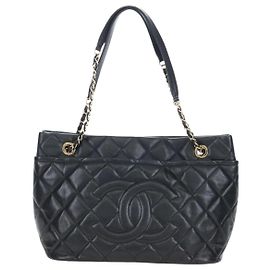 Chanel Timeless CC Shopping Quilted Caviar Medium Noir