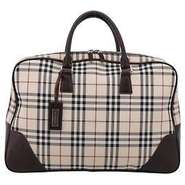 Burberry Boston Nova Check Canvas Mini Beige
