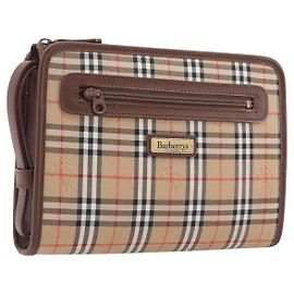 Pochette Burberry Nova check Canvas Beige