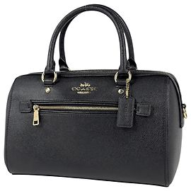 Coach Mini Boston Lederhandtasche Schwarz