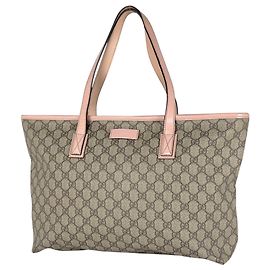 Gucci Beige Pink Tote Bag Beige