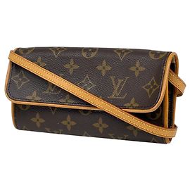 Louis Vuitton Pochette Twin PM Shoulder Bag Marron