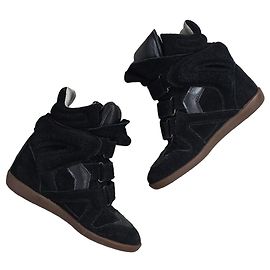 Baskets Isabel Marant Bekett compensées Noir