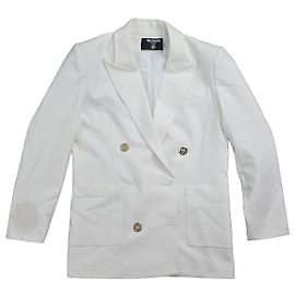 Blazer Balmain blanc double boutonnage Blanc