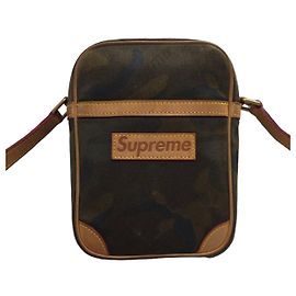 Magnifica Borsa a Tracolla Louis Vuitton x Supreme Verde