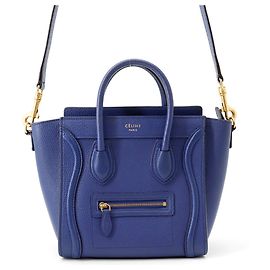 Céline Borsa a mano Celine Nano Shopper in pelle Blu