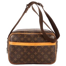 Bolsa Louis Vuitton Reporter PM toile Monogram Marrom Monograma