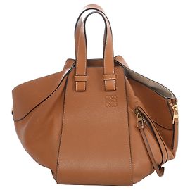 Sac à main en cuir LOEWE Hammock Small Marron Beige
