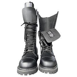 Autre Marque Bottes Brandit Phantom en cuir noir à 14 œillets Noir