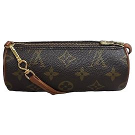 Louis Vuitton Papillon Monogram Canvas Clutch Brown