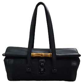 Magnifica Borsa Gucci Bamboo Bullet Nero