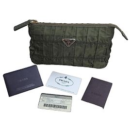 Clutch Prada Tessuto em Nylon Verde