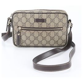 Bolsa de ombro e tiracolo Gucci GG Supreme em couro Marrom