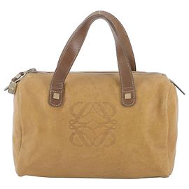 Loewe Anagram Mini Boston Bag Beige