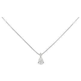 Autre Marque Diamantenhalskette Pt999 Pt850 Silber
