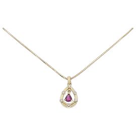 Autre Marque Collana Au750 Rubini e Diamanti D'oro