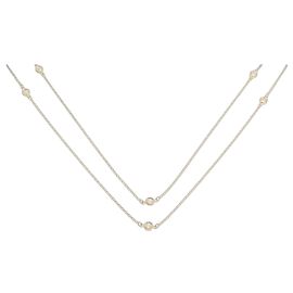Autre Marque Colar de diamantes Au750 Dourado