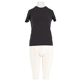 T-shirt nera a maniche corte in cotone Theory Nero