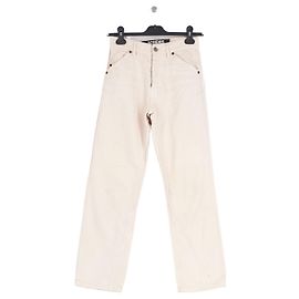 Vaqueros Jacquemus de algodón beige de talle alto Beige
