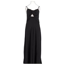 Autre Marque MORÉ NOIR Maxikleid Schwarz Viscose Schwarz