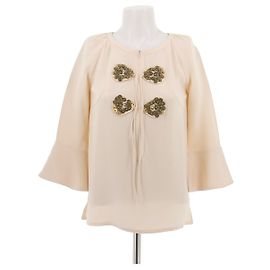 Barbara Bui Top beige à détails dorés Beige