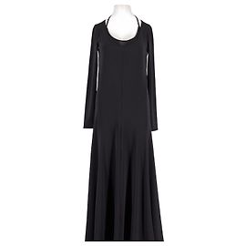 Vestido maxi preto Mango de mangas compridas Preto