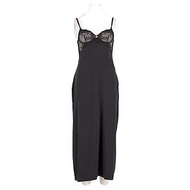 Vestido largo negro La Perla con encaje Negro