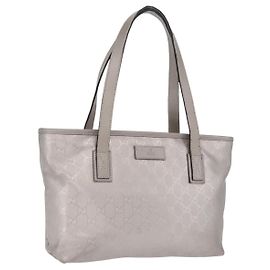 GUCCI GG Implementation Hand Bag PVC Silver 211138 Autre