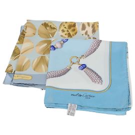 Salvatore Ferragamo Cartier Scarf Silk 2 Set Light Blue Altro