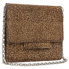 Bottega Veneta Chain Shoulder Bag Harako leather Brown Silver Altro