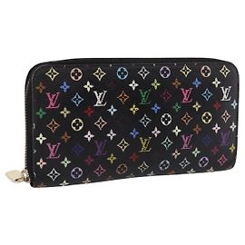 LOUIS VUITTON Monogram Multicolor Zippy Wallet Black M60243 LV Altro