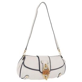 Bolsa de ombro Salvatore Ferragamo em couro branco e dourado Outro