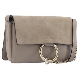 Chloé Sac à épaule Chloe Fay Cuir Daim Beige Or Autre