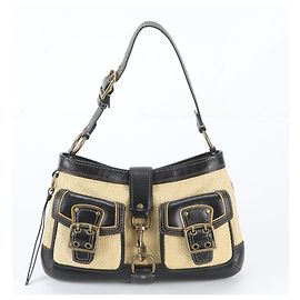 Borsa a tracolla Coach Legacy Hobo in pelle Nero Beige